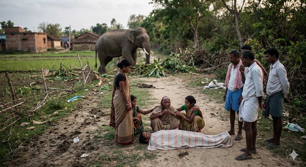 Woman killed in elephant attack in Balegundi